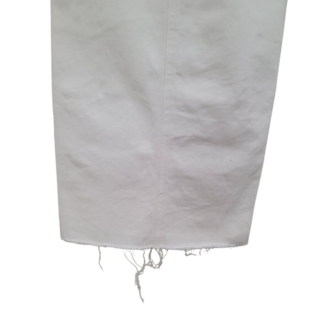 I.AM.GIA. BLAZE Raw Hem High Waisted Cargo Streetwear Pants Cream Women’s Sz L - Picture 8 of 12